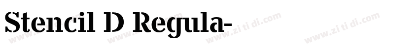 Stencil D Regula字体转换